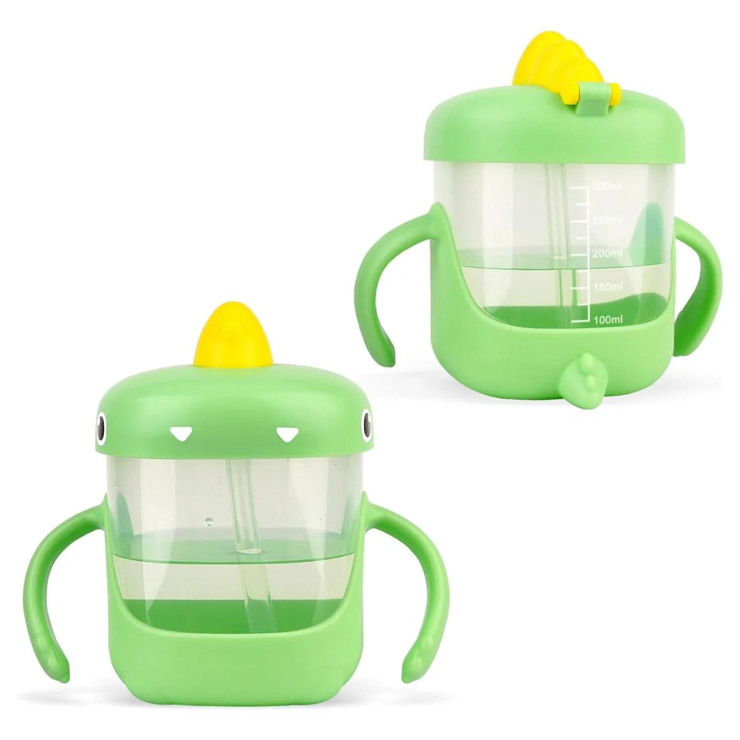 VASO ENTRENADOR PARA BEBÉ CON DISEÑO DE DINOSAURIO 300ML 35157-9 MUNBE - Imagen 4