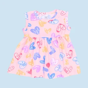 VESTIDO ESTAMPADO CORAZONES 3029 CRECIENDO BABY